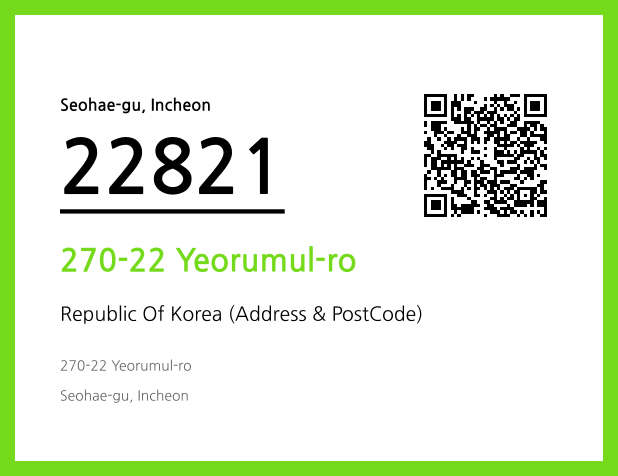 Address and Postal Code QR Code Image (CC BY 4.0)
