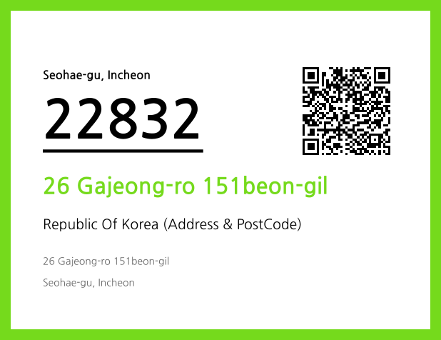 Address and Postal Code QR Code Image (CC BY 4.0)