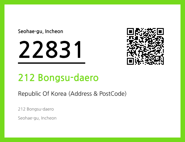 CC BY 4.0 Address and Postal Code QR Code Image (CC BY 4.0)