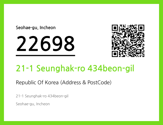 Address and Postal Code QR Code Image (CC BY 4.0)