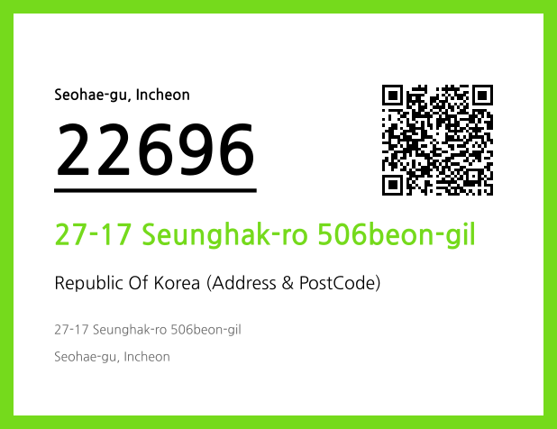 Address and Postal Code QR Code Image (CC BY 4.0)