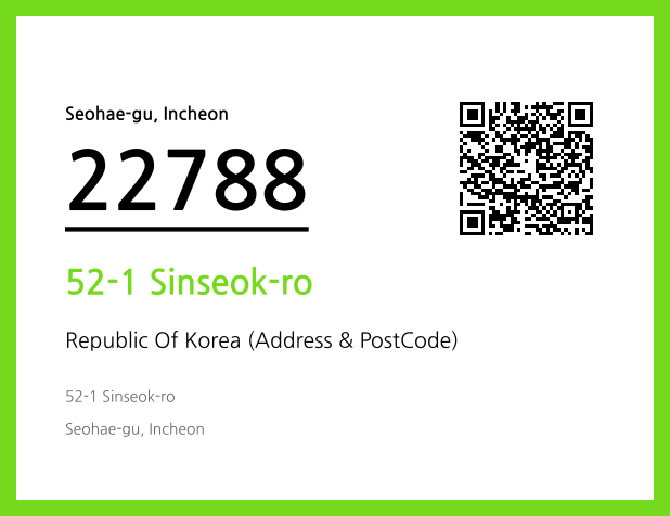 Address and Postal Code QR Code Image