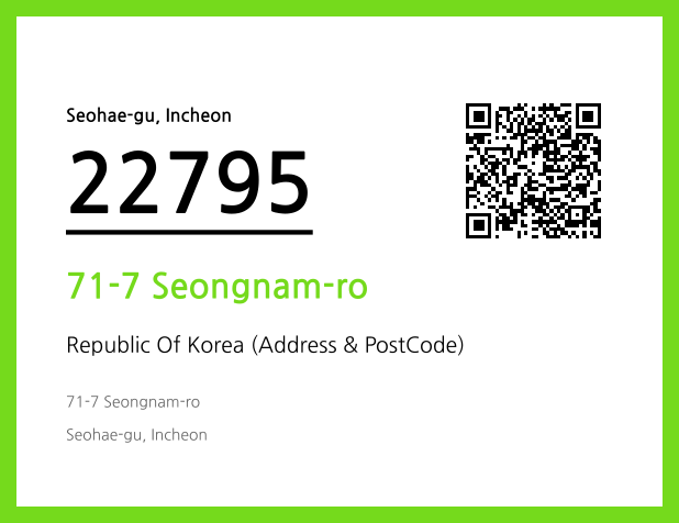 Address and Postal Code QR Code Image (CC BY 4.0)