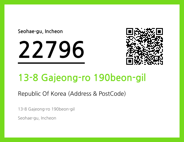 CC BY 4.0 Address and Postal Code QR Code Image (CC BY 4.0)