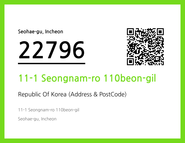Address and Postal Code QR Code Image (CC BY 4.0)