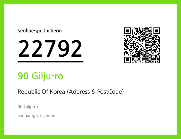 Address and Postal Code QR Code Image