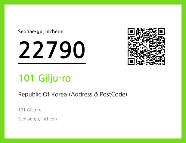 Address and Postal Code QR Code Image
