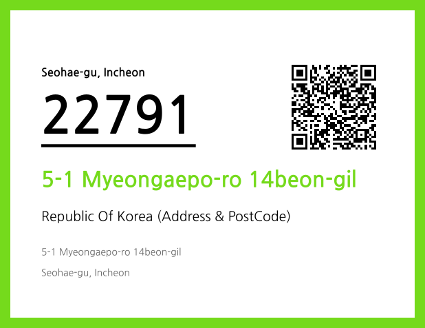 Address and Postal Code QR Code Image