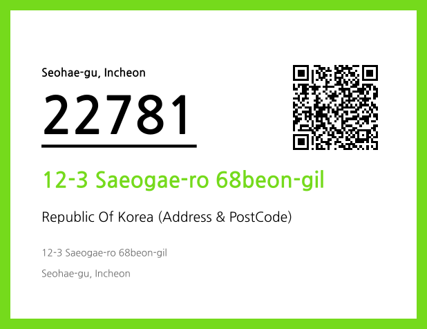 Address and Postal Code QR Code Image (CC BY 4.0)
