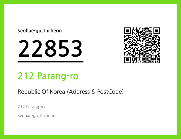 Address and Postal Code QR Code Image