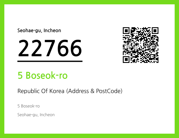 Address and Postal Code QR Code Image