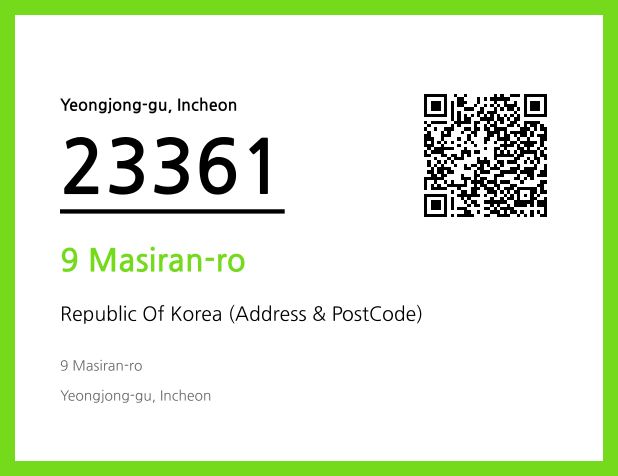 Address and Postal Code QR Code Image