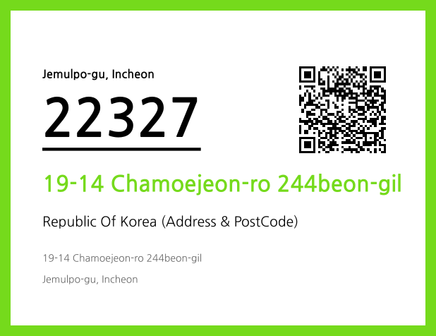 Address and Postal Code QR Code Image