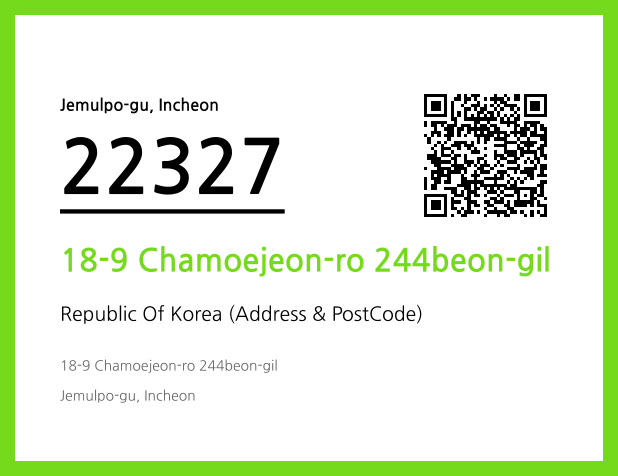 Address and Postal Code QR Code Image