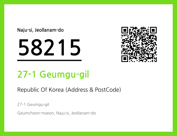 Address and Postal Code QR Code Image (CC BY 4.0)
