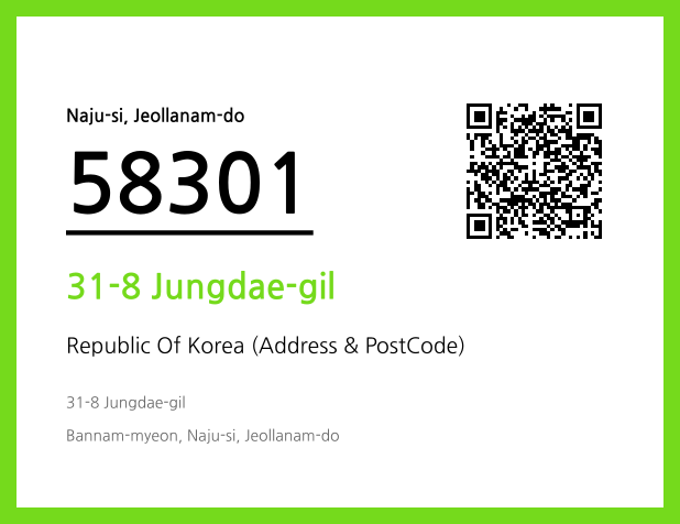 Address and Postal Code QR Code Image (CC BY 4.0)