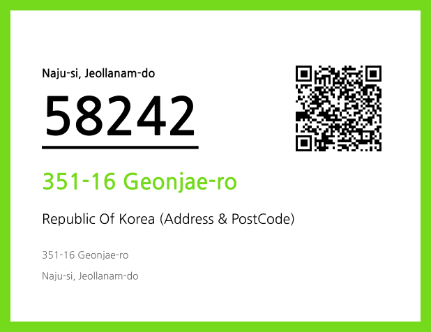 CC BY 4.0 Address and Postal Code QR Code Image (CC BY 4.0)