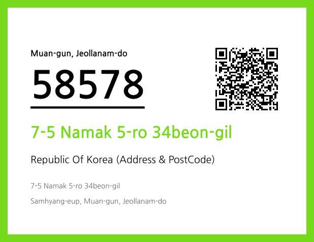 Address and Postal Code QR Code Image (CC BY 4.0)