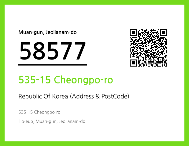 Address and Postal Code QR Code Image (CC BY 4.0)