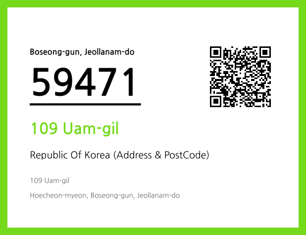 Address and Postal Code QR Code Image (CC BY 4.0)