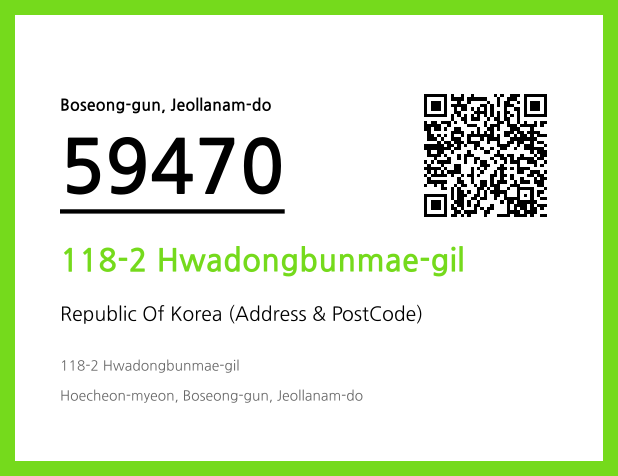 Address and Postal Code QR Code Image (CC BY 4.0)
