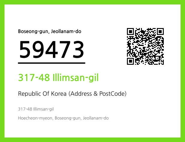 Address and Postal Code QR Code Image (CC BY 4.0)