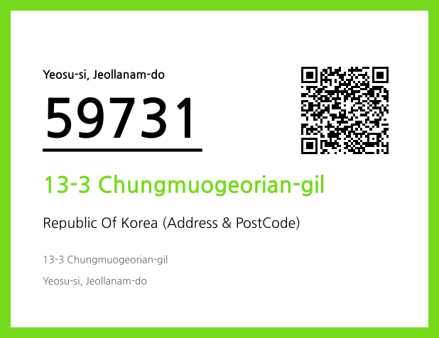 Address and Postal Code QR Code Image (CC BY 4.0)
