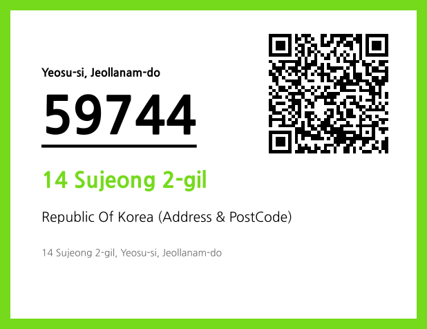 Address and Postal Code QR Code Image