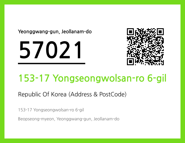 Address and Postal Code QR Code Image (CC BY 4.0)