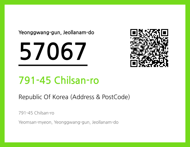 Address and Postal Code QR Code Image (CC BY 4.0)