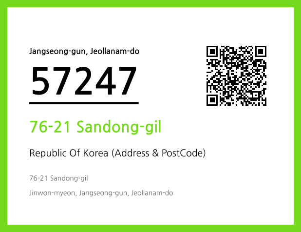 CC BY 4.0 Address and Postal Code QR Code Image (CC BY 4.0)