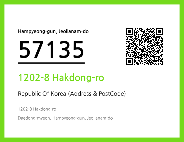 Address and Postal Code QR Code Image (CC BY 4.0)