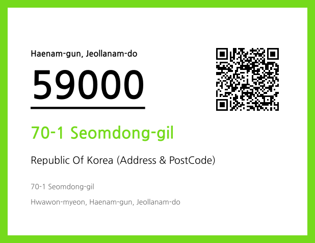 Address and Postal Code QR Code Image (CC BY 4.0)