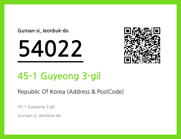 Address and Postal Code QR Code Image (CC BY 4.0)