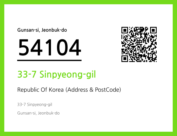 Address and Postal Code QR Code Image (CC BY 4.0)