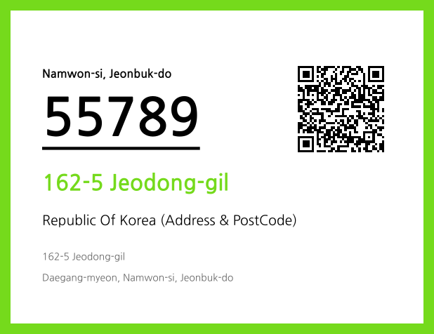 CC BY 4.0 Address and Postal Code QR Code Image (CC BY 4.0)