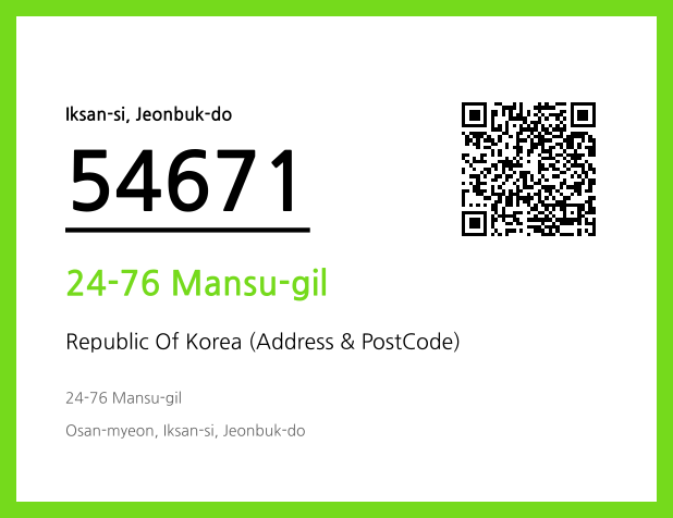 CC BY 4.0 Address and Postal Code QR Code Image (CC BY 4.0)