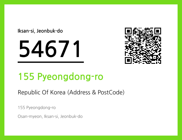 Address and Postal Code QR Code Image (CC BY 4.0)