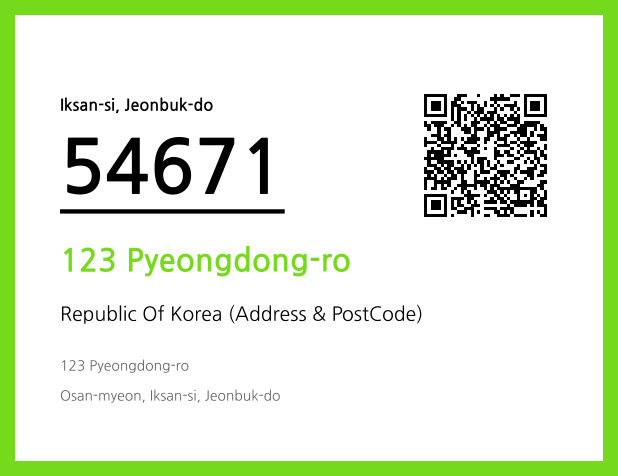 Address and Postal Code QR Code Image (CC BY 4.0)