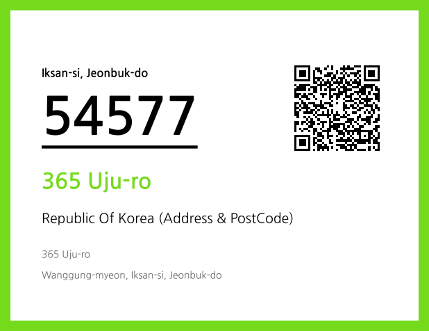 Address and Postal Code QR Code Image (CC BY 4.0)