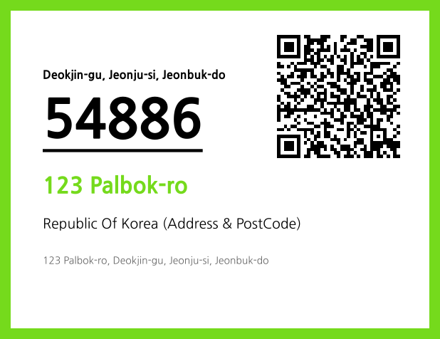 Address and Postal Code QR Code Image