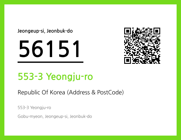 Address and Postal Code QR Code Image (CC BY 4.0)
