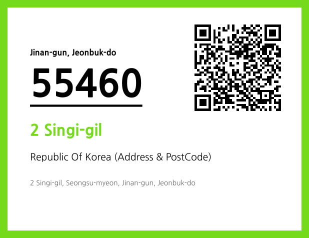 Address and Postal Code QR Code Image