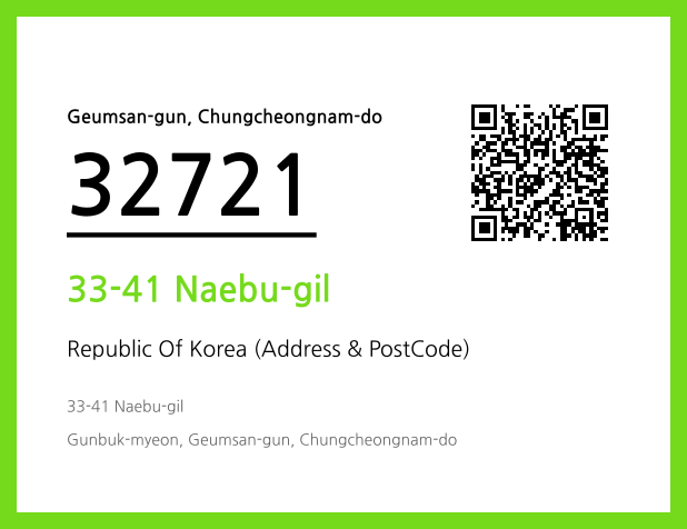 Address and Postal Code QR Code Image (CC BY 4.0)