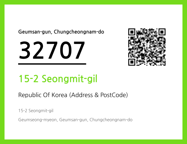 Address and Postal Code QR Code Image (CC BY 4.0)