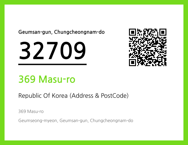 CC BY 4.0 Address and Postal Code QR Code Image (CC BY 4.0)