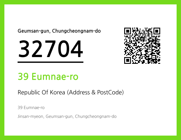 Address and Postal Code QR Code Image (CC BY 4.0)