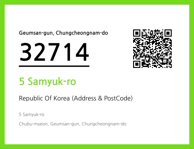 Address and Postal Code QR Code Image (CC BY 4.0)