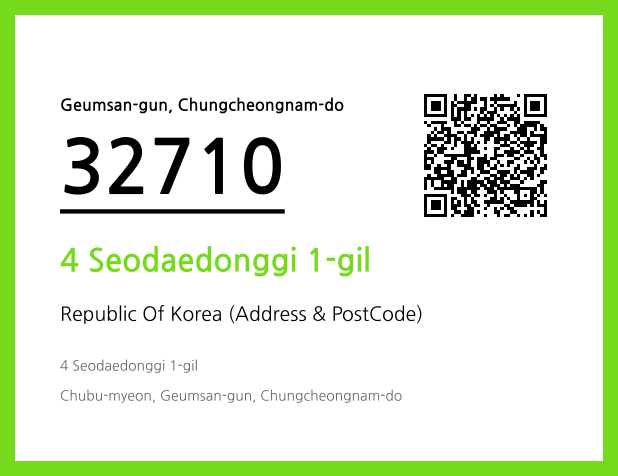 Address and Postal Code QR Code Image (CC BY 4.0)