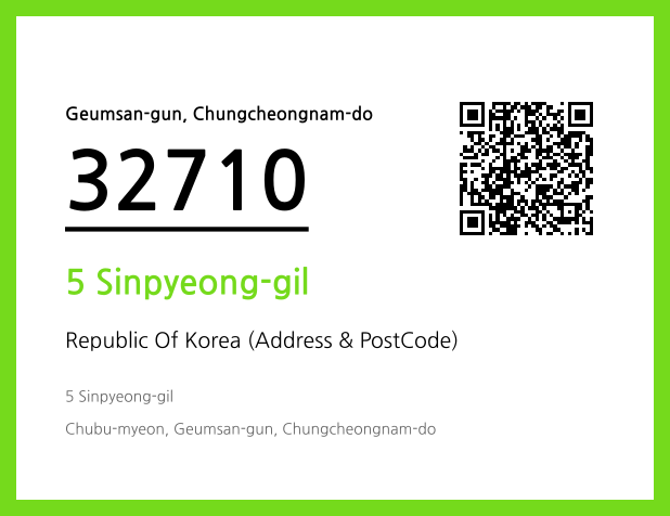 CC BY 4.0 Address and Postal Code QR Code Image (CC BY 4.0)